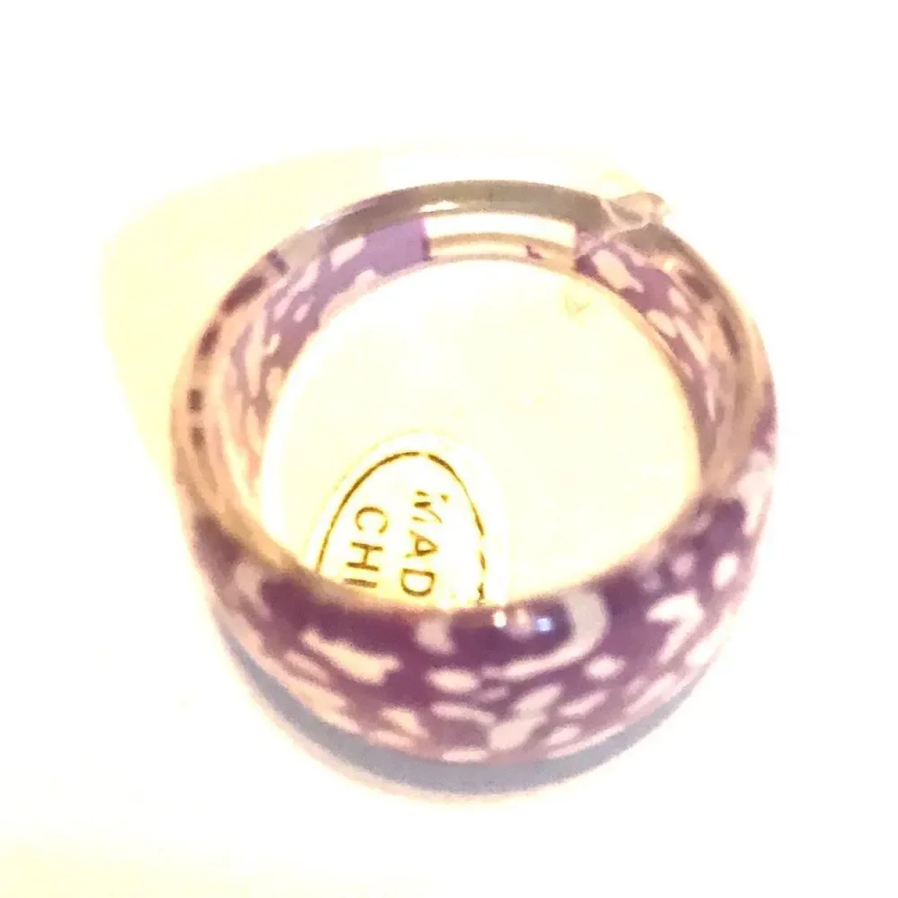 Purple and white ring